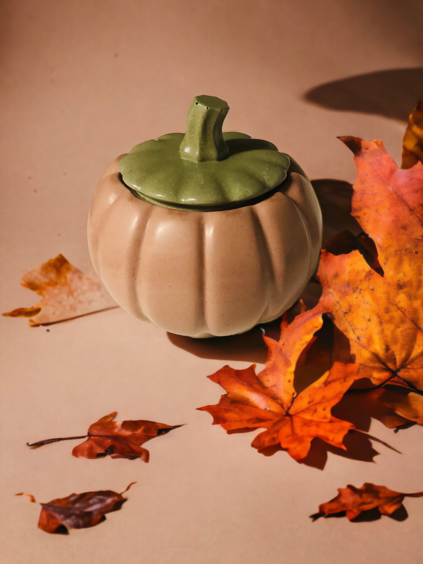 4-5oz Pumpkin Concrete Candle Vessel with Lid