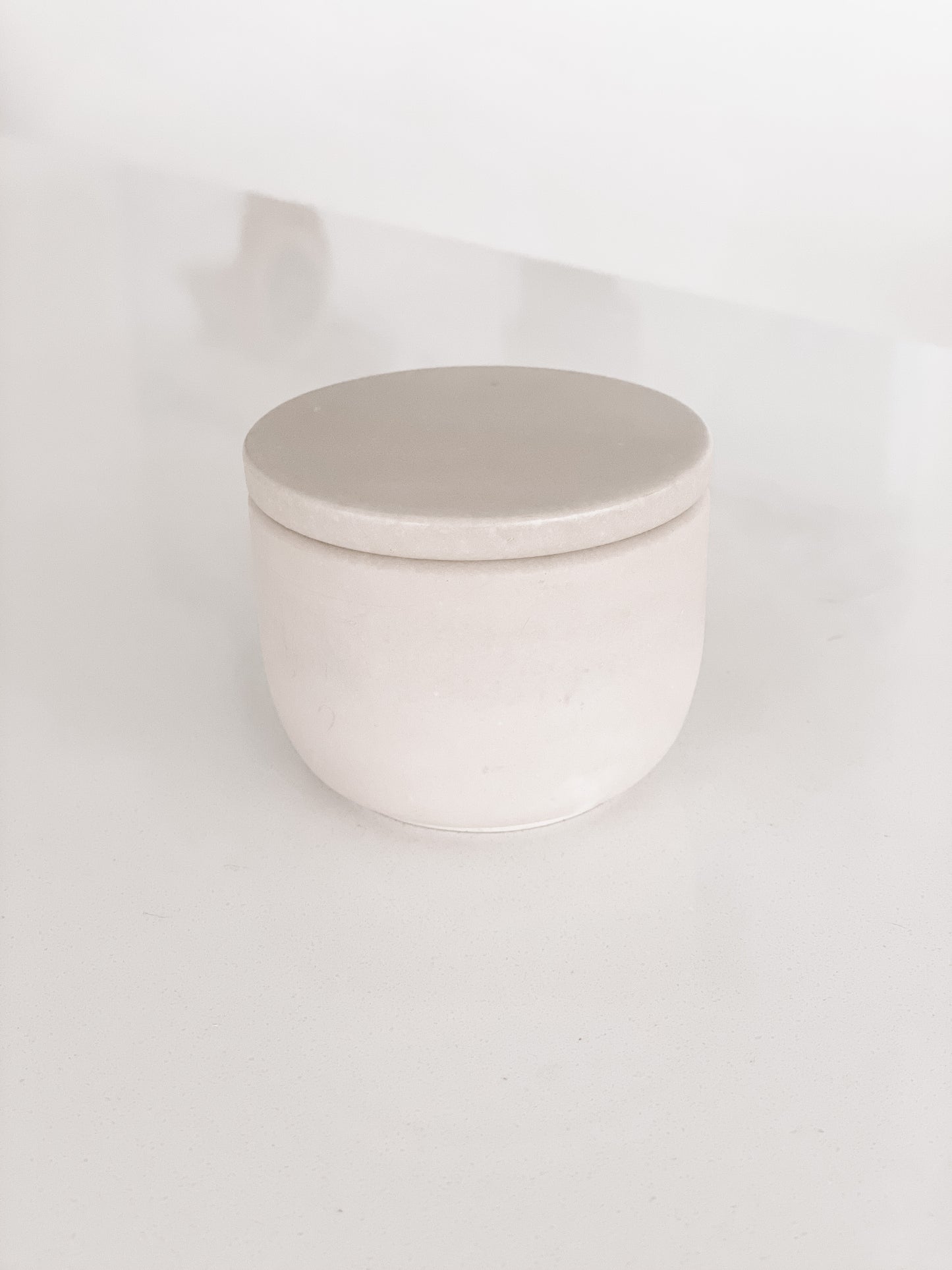 4oz Reusable Concrete Candle Vessel with Lid