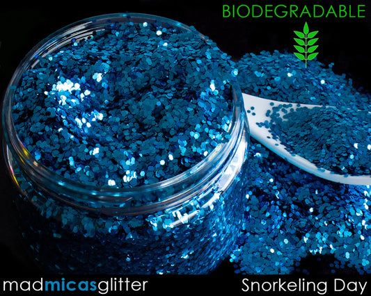 Snorkeling Day Biodegradeable Blue Glitter
